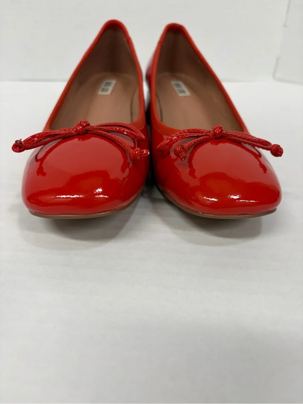 Anthropologie Bibi Lou Heeled Ballet Pumps Red/Orange 8.5